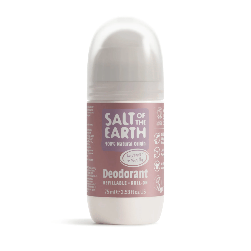 Salt Of The Earth Lavender & Vanilla Natural Refillable Roll-On Deodorant 75ml- Lillys Pharmacy and Health Store