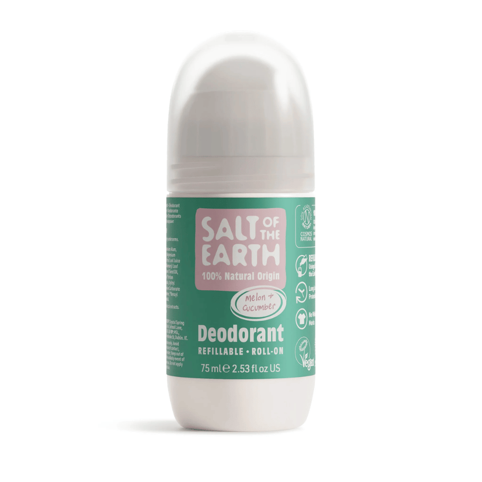 Salt Of The Earth Melon & Cucumber Natural Refillable Roll-On Deodorant 75ml- Lillys Pharmacy and Health Store