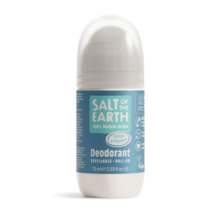 Salt Of The Earth Ocean & Coconut Natural Refillable Roll-On Deodorant 75ml- Lillys Pharmacy and Health Store