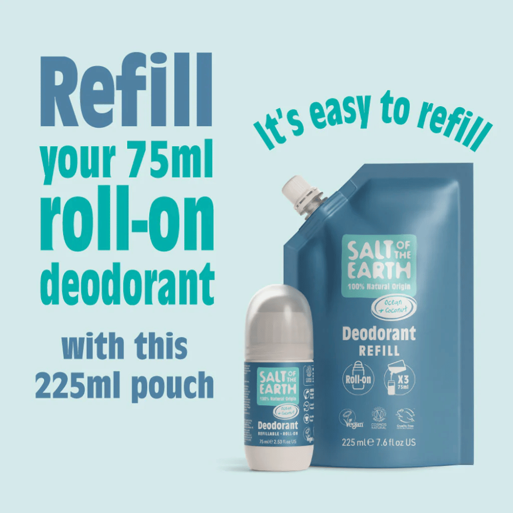 Salt Of The Earth Ocean & Coconut Roll-On Refill Pouch 225ml- Lillys Pharmacy and Health Store