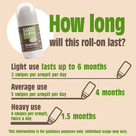 Salt Of The Earth Oud & Bergamot Natural Refillable Roll-On Deodorant 75ml- Lillys Pharmacy and Health Store