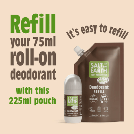 Salt Of The Earth Oud & Bergamot Roll-On Refill Pouch 225ml- Lillys Pharmacy and Health Store