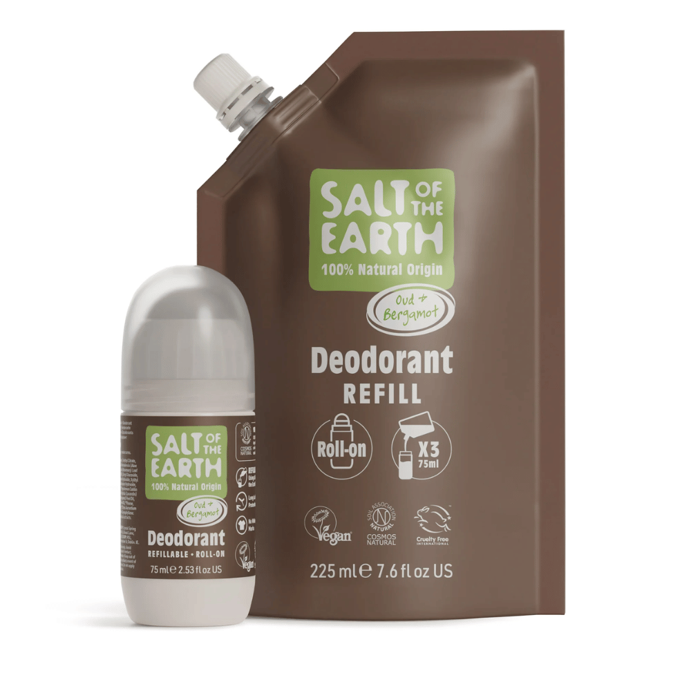 Salt Of The Earth Oud & Bergamot Roll-On Refill Pouch 225ml- Lillys Pharmacy and Health Store