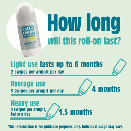 Salt Of The Earth Unscented Natural Refillable Roll-On Deodorant 75ml- Lillys Pharmacy and Health Store