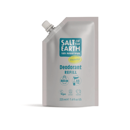 Salt Of The Earth Unscented Roll-On Refill Pouch 225ml- Lillys Pharmacy and Health Store