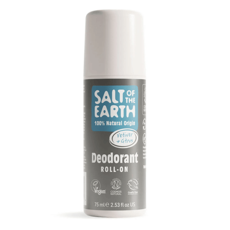 Salt Of The Earth Vetiver and Citrus Natural Roll-On Deodorant 75ml- Lillys Pharmacy and Health Store