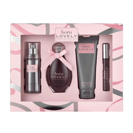 Sarah Jessica Parker Born Lovely 100ml 4 Piece Gift Set - 100ml Eau de Parfum Spray, 100ml Body Lotion, 100ml Body Mist, 10ml Eau de Parfum Rollerball- Lillys Pharmacy and Health Store