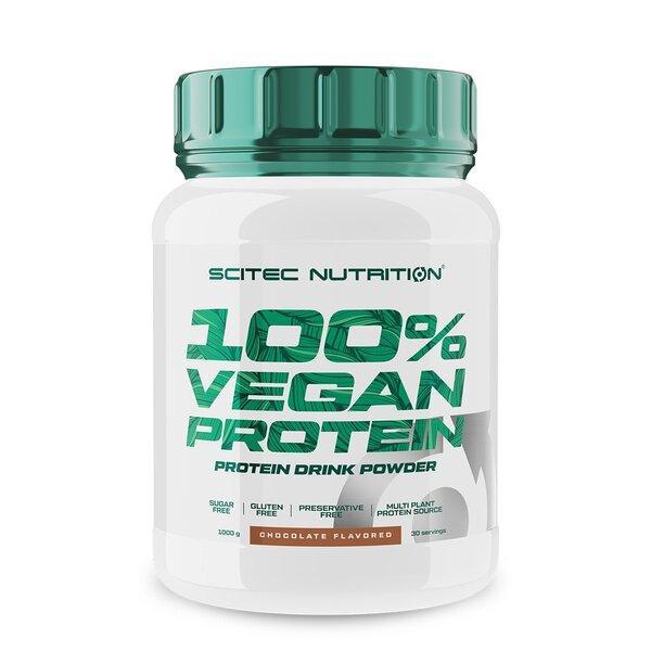 SciTec 100% Vegan Protein, Chocolate 1000g- Lillys Pharmacy and Health Store