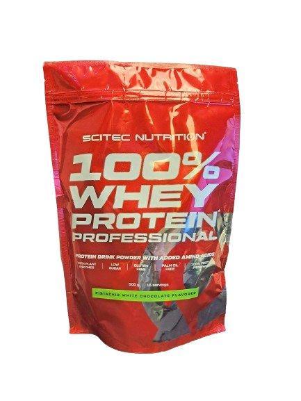 SciTec 100% Whey Protein Professional, Pistachio White Chocolate - 500g