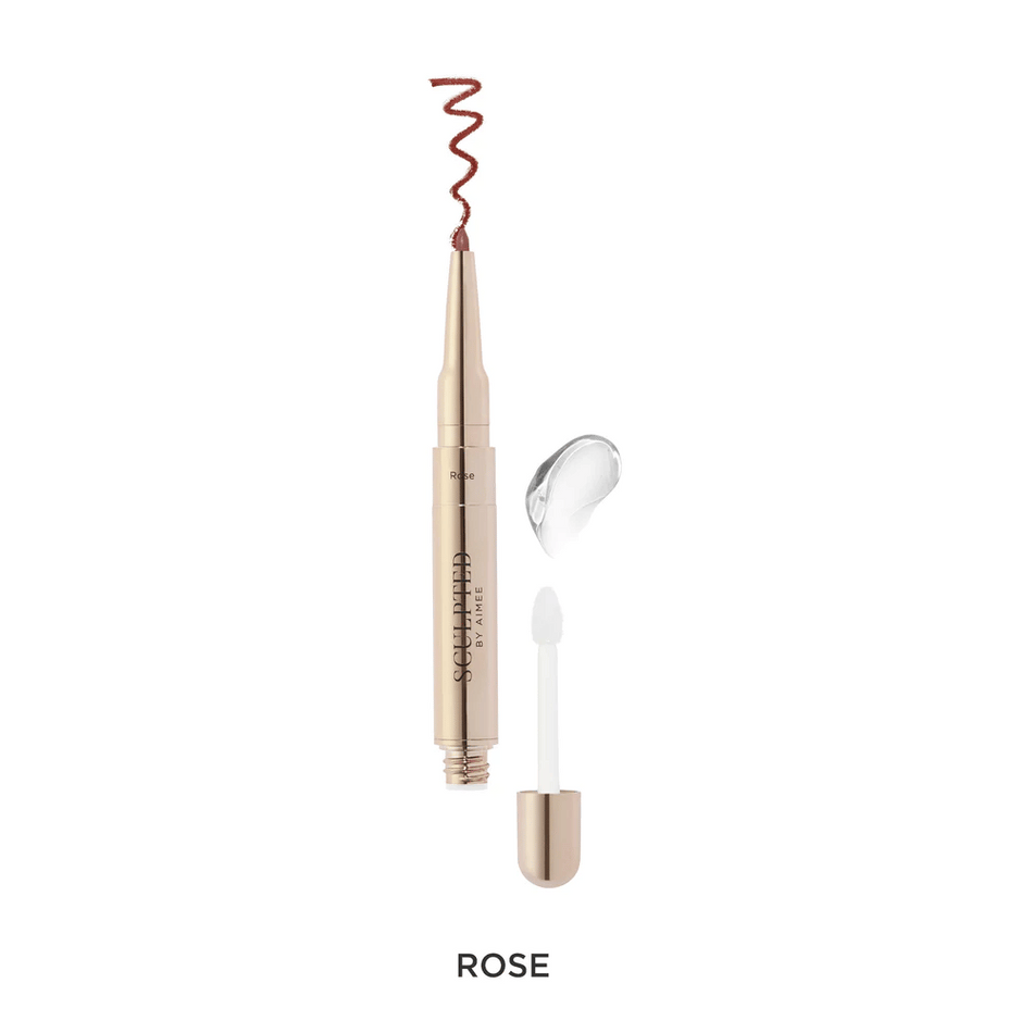 Sculpted By Aimee Line & Shine - Lipliner & Gloss Duo Rose