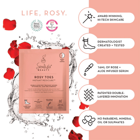 Seoulista Rosy Toes Instant Pedicure - 3 Pack- Lillys Pharmacy and Health Store