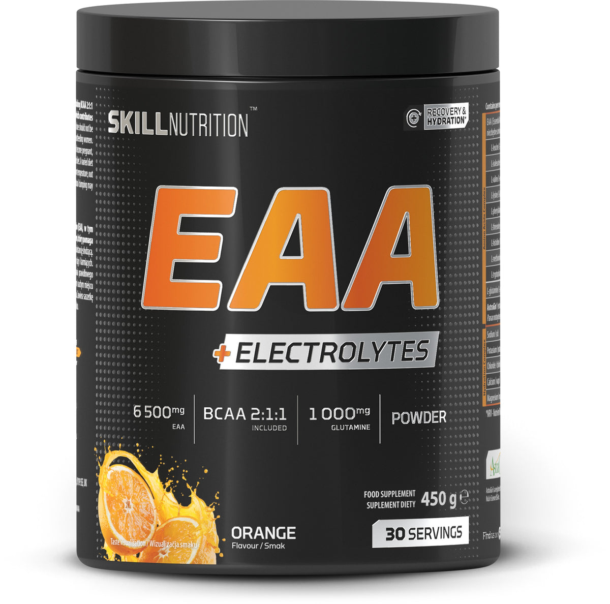 Skill Nutrition EAA + Electrolytes, Orange 450g- Lillys Pharmacy and Health Store