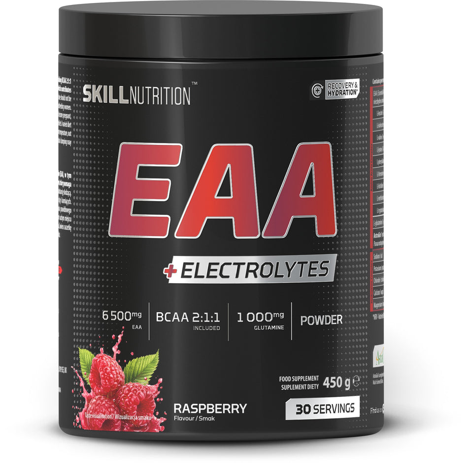 Skill Nutrition EAA + Electrolytes, Raspberry 450g- Lillys Pharmacy and Health Store
