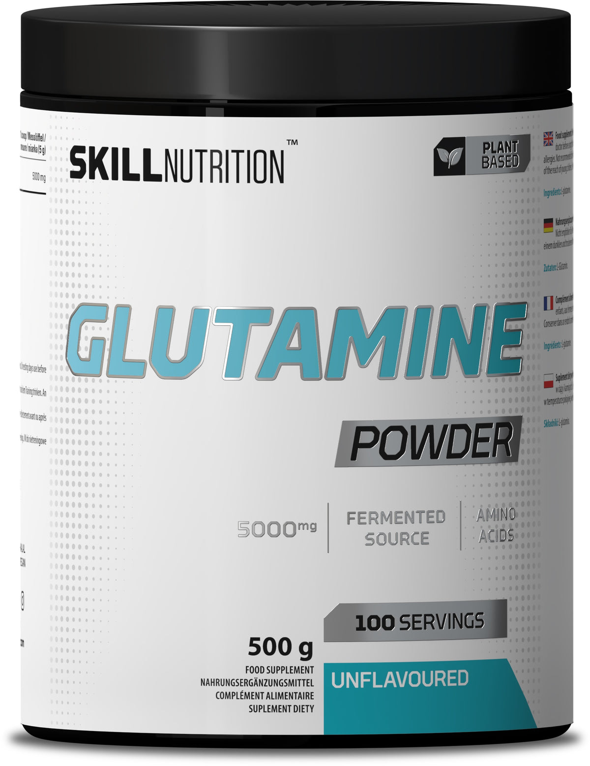 Skill Nutrition Glutamine Powder, Unflavoured 500g- Lillys Pharmacy and Health Store