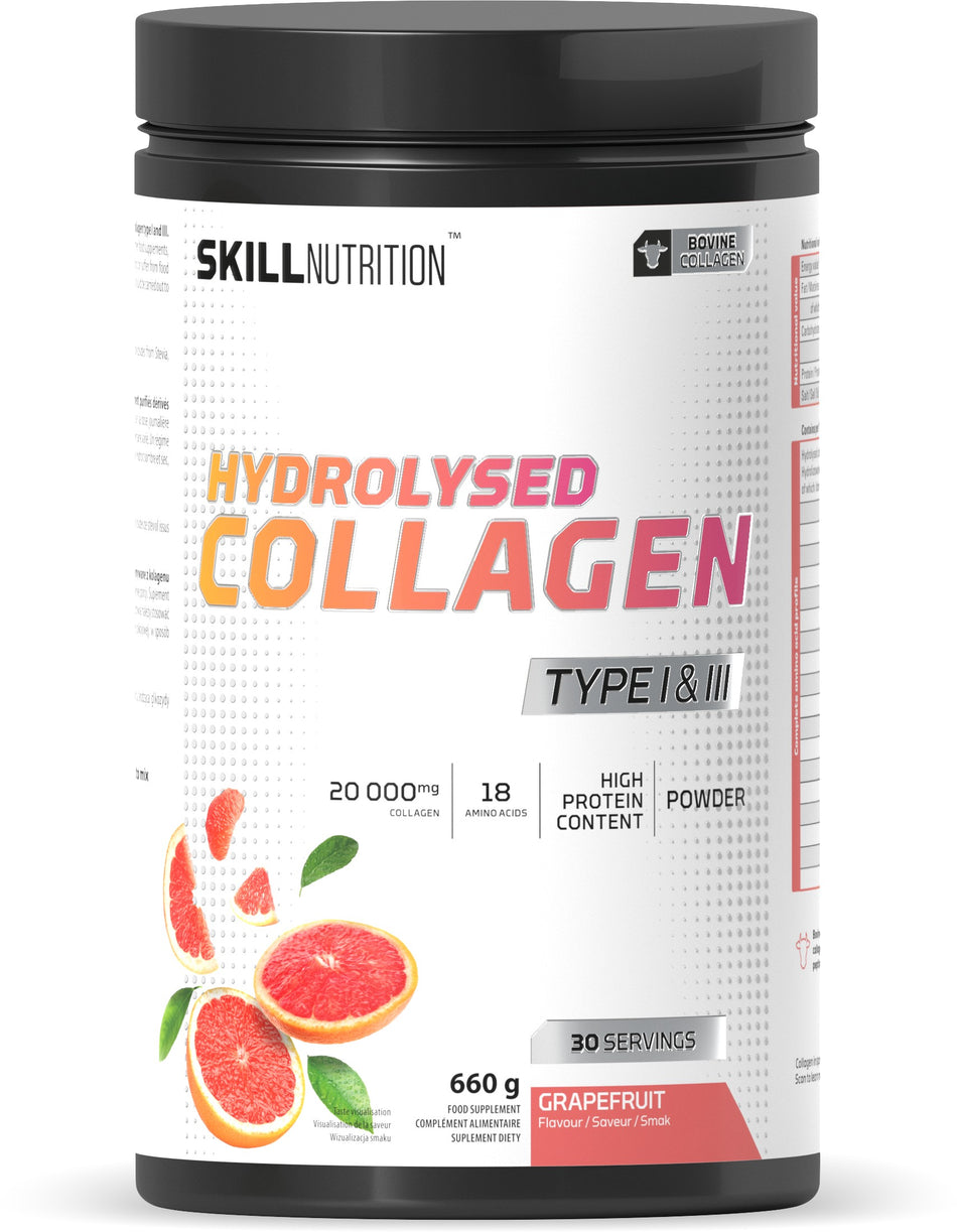 Skill Nutrition Hydrolysed Collagen Type I & III, Grapefruit 660g- Lillys Pharmacy and Health Store