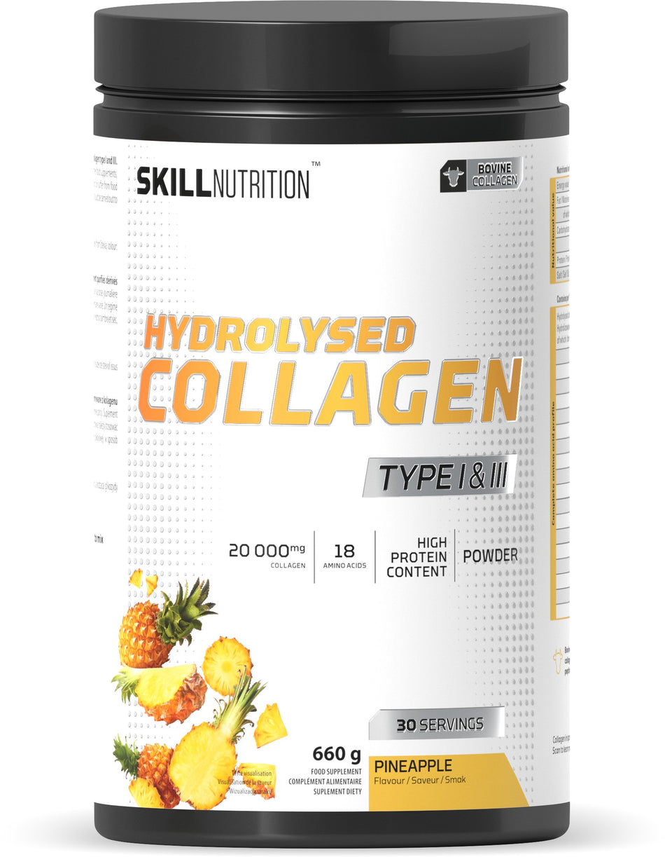 Skill Nutrition Hydrolysed Collagen Type I & III, Pineapple 660g- Lillys Pharmacy and Health Store