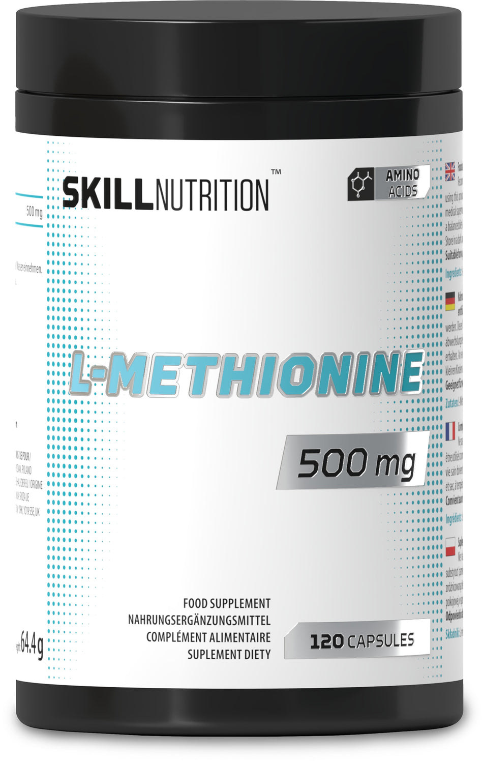 Skill Nutrition L - Methionine, 500mg - 120 vegan caps