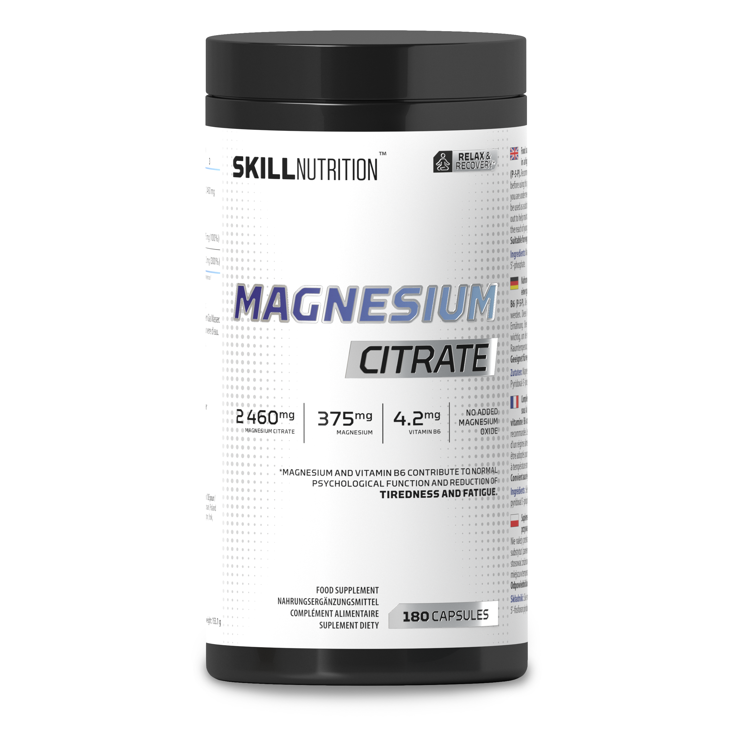 Skill Nutrition Magnesium Citrate 180 caps- Lillys Pharmacy and Health Store
