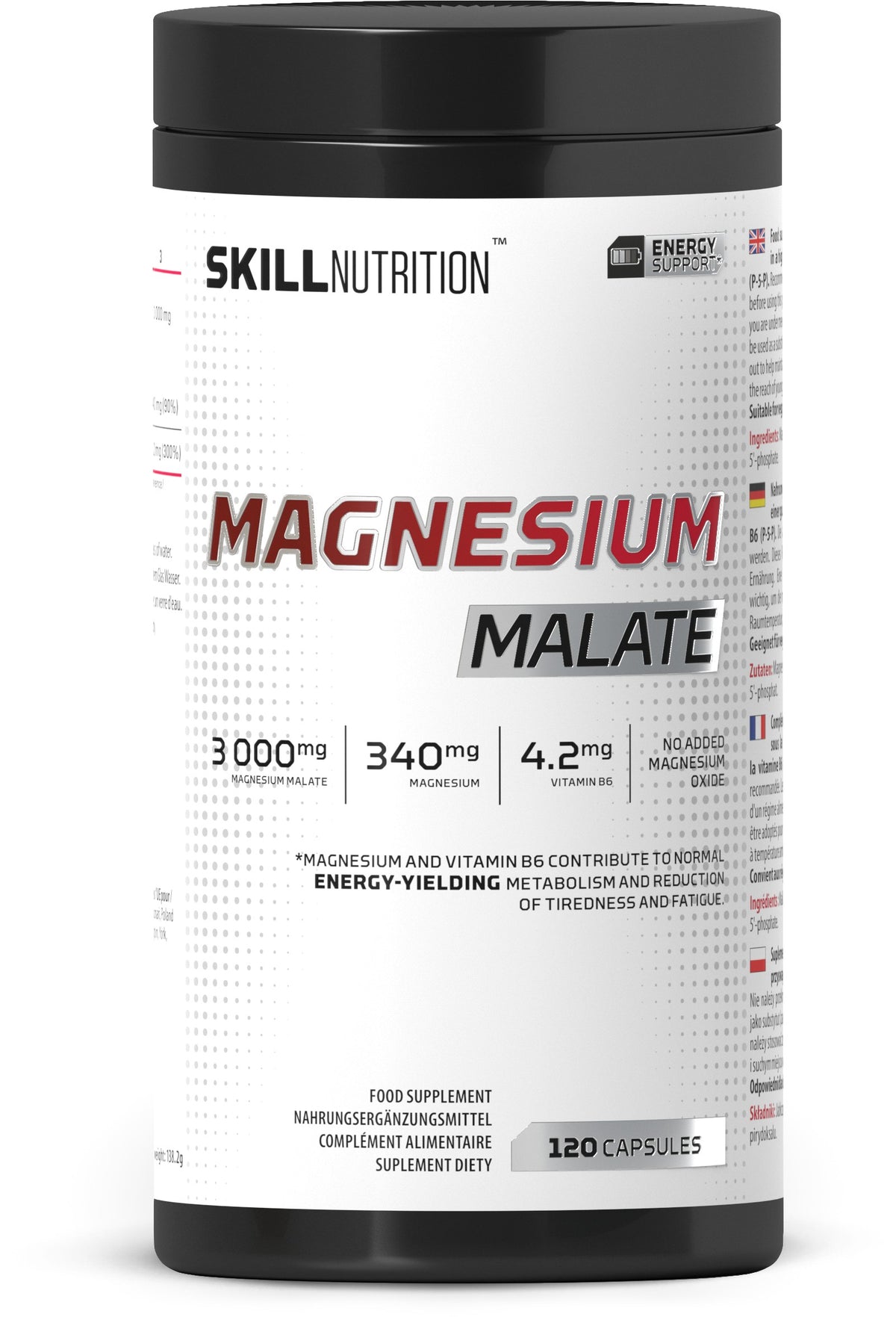 Skill Nutrition Magnesium Malate 120 caps- Lillys Pharmacy and Health Store