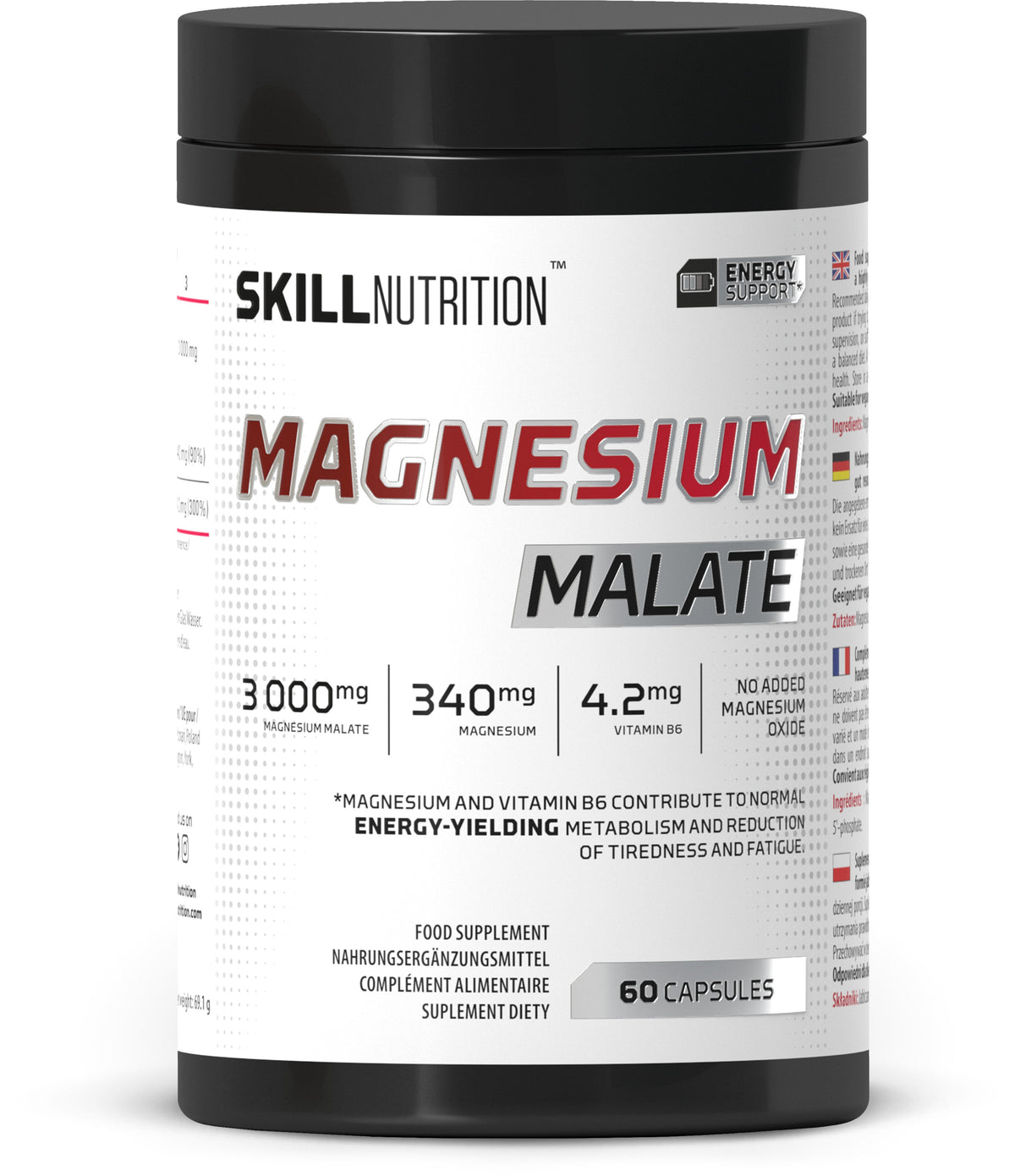 Skill Nutrition Magnesium Malate 60 caps- Lillys Pharmacy and Health Store