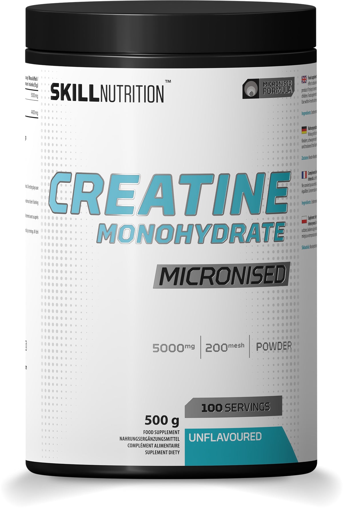 Skill Nutrition Micronised Creatine Monohydrate Unflavoured 500g- Lillys Pharmacy and Health Store