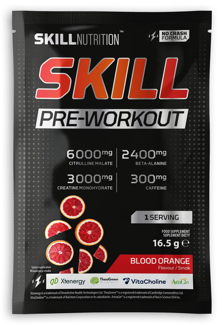 Skill Nutrition Skill Pre - Workout, Blood Orange - 16.5g (1 serving) - Lilly’s Pharmacy & Health Store