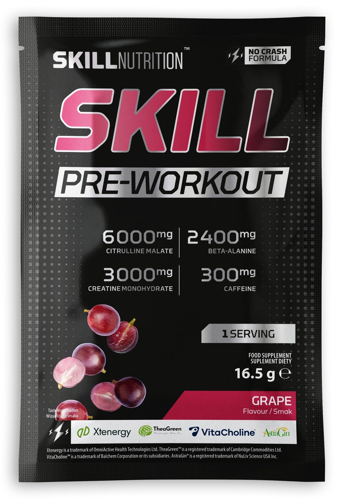 Skill Nutrition Skill Pre - Workout, Grape - 16.5g (1 serving) - Lilly’s Pharmacy & Health Store