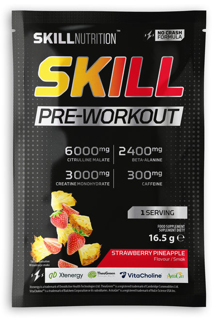 Skill Nutrition Skill Pre - Workout, Strawberry Pineapple - 16.5g (1 serving) - Lilly’s Pharmacy & Health Store