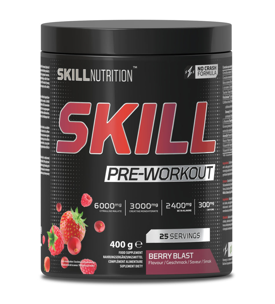 Skill Nutrition Skill PreWorkout, Berry Blast 400g- Lillys Pharmacy and Health Store