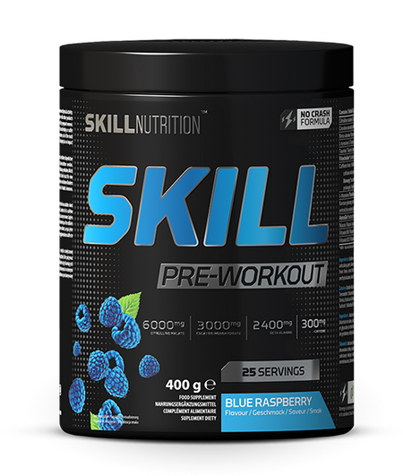 Skill Nutrition Skill PreWorkout, Blue Raspberry 400g- Lillys Pharmacy and Health Store