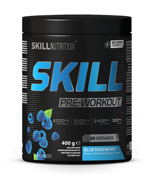 Skill Nutrition Skill PreWorkout, Blue Raspberry 400g- Lillys Pharmacy and Health Store