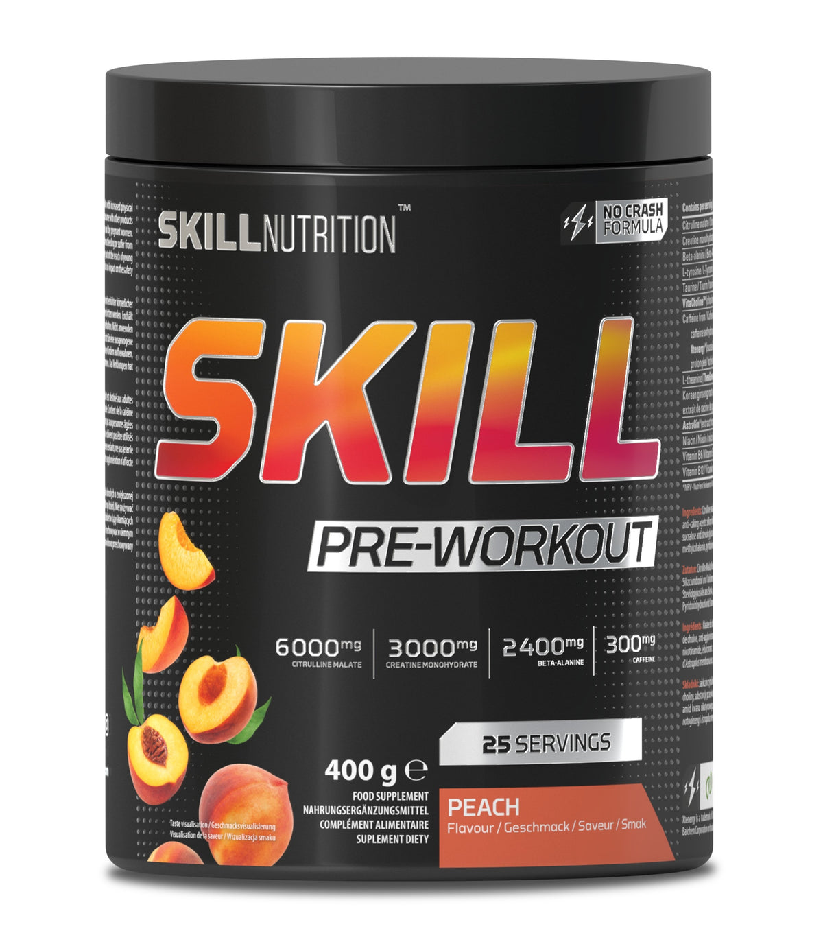 Skill Nutrition Skill PreWorkout, Peach 400g- Lillys Pharmacy and Health Store