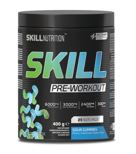 Skill Nutrition Skill PreWorkout, Sour Gummies 400g- Lillys Pharmacy and Health Store