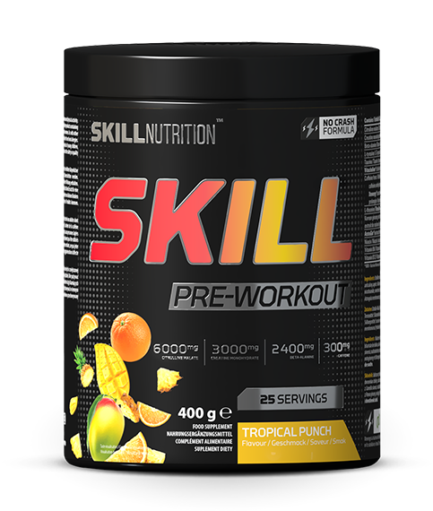 Skill Nutrition Skill PreWorkout, Tropical Punch 400g- Lillys Pharmacy and Health Store