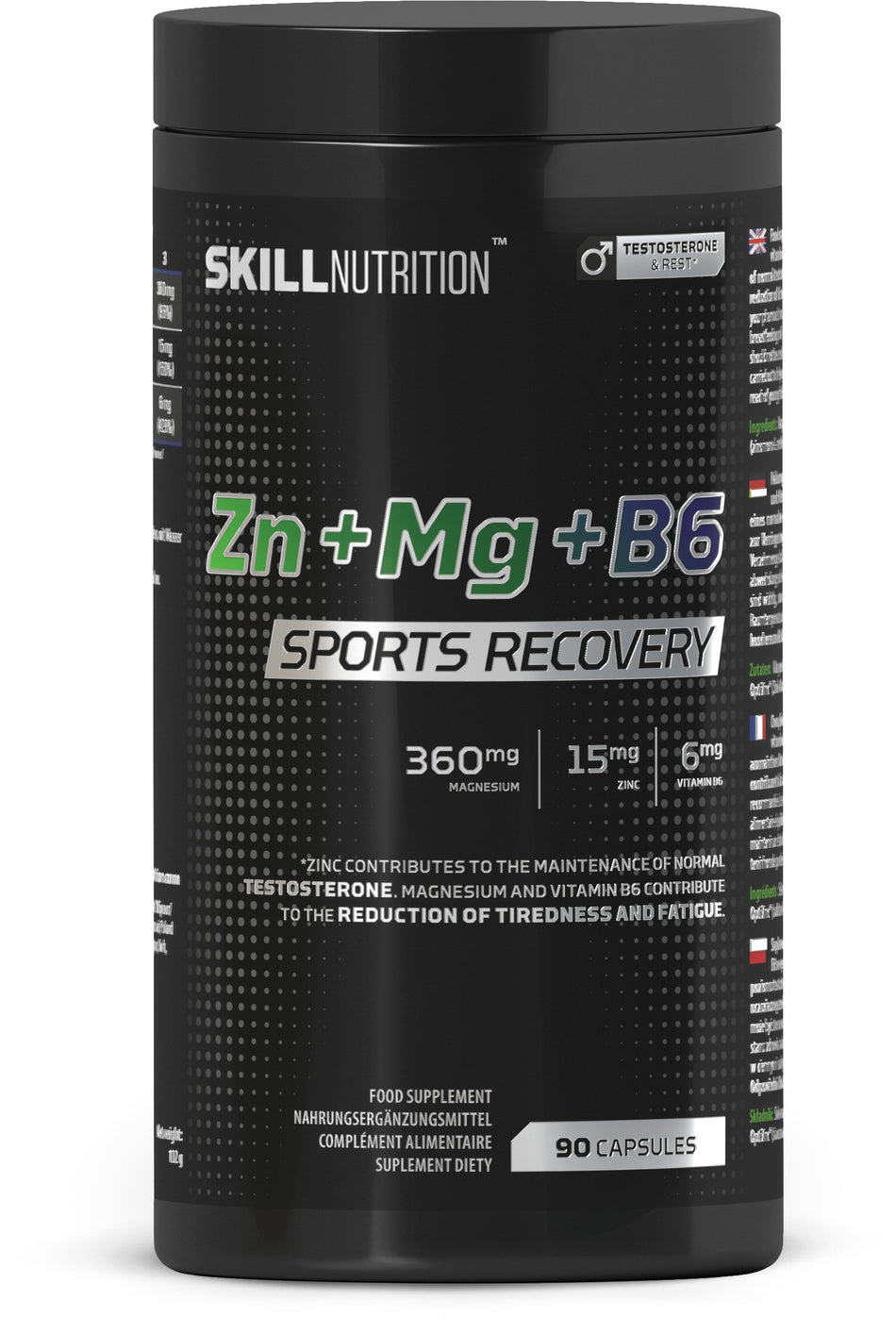 Skill Nutrition Zn + Mg + B6, Sports Recovery 90 caps- Lillys Pharmacy and Health Store