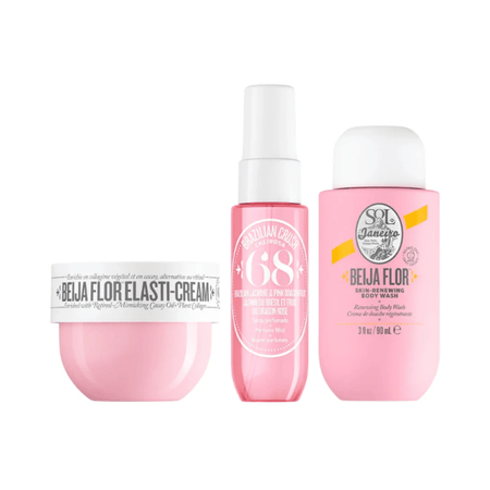 Sol De Janeiro Beija Flor Elasti 30ml 3 Piece Gift Set - 90ml Skin Renewing Body Wash, 50ml Cream, 30ml Brazilian Crush Cheirosa 68 Perfume Mist- Lillys Pharmacy and Health Store