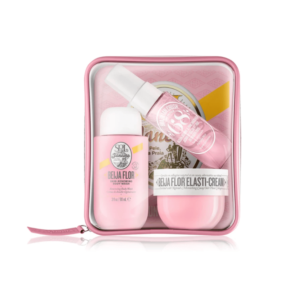 Sol De Janeiro Beija Flor Elasti 30ml 3 Piece Gift Set - 90ml Skin Renewing Body Wash, 50ml Cream, 30ml Brazilian Crush Cheirosa 68 Perfume Mist- Lillys Pharmacy and Health Store