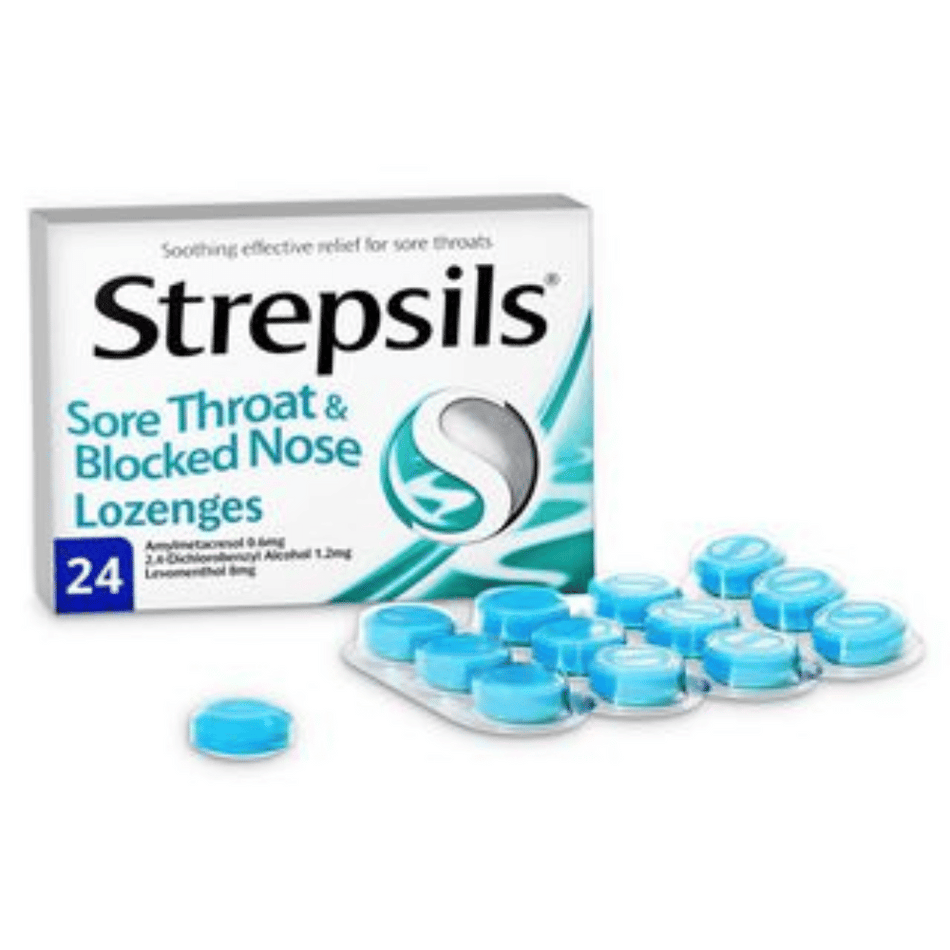 Strepsils Sore Throat and Blocked Nose Lozenges- Lillys Pharmacy and Health Store