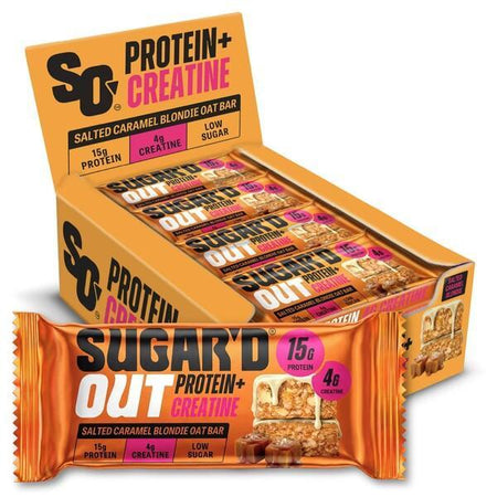 Sugar'd Out Protein + Creatine Bar, Salted Caramel Blondie - 12 x 68g - Lilly’s Pharmacy & Health Store