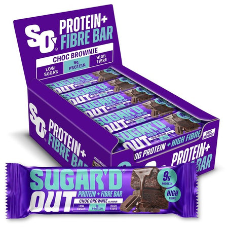 Sugar'd Out Protein + Fibre Bar, Choc Brownie - 15 x 62g - Lilly’s Pharmacy & Health Store