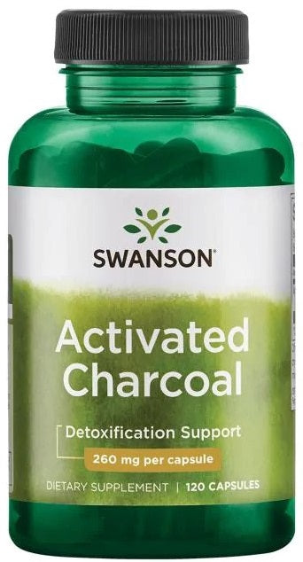 Swanson Activated Charcoal, 260mg - 120 Caps - Lilly's Pharmacy