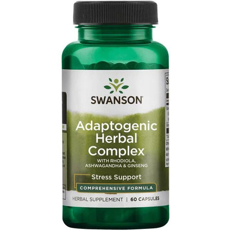 Swanson Adaptogenic Herbal Complex with Rhodiola, Ashwagandha & Ginseng - 60 Caps - Lilly's Pharmacy