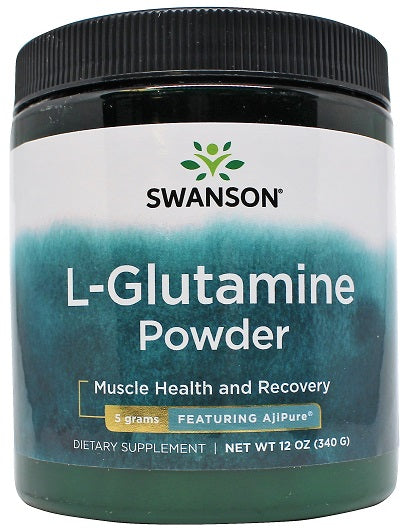 Swanson AjiPure L-Glutamine Powder - 340g - Lilly's Pharmacy