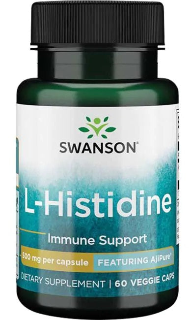 Swanson AjiPure L-Histidine, 500mg - 60 Vcaps - Lilly's Pharmacy