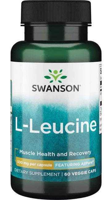 Swanson AjiPure L-Leucine, 500mg - 60 Vcaps - Lilly's Pharmacy