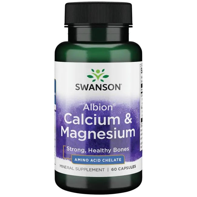 Swanson Albion Calcium & Magnesium - 60 Caps - Lilly's Pharmacy