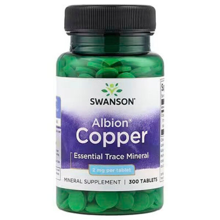 Swanson Albion Copper, 2mg - 300 tablets - Lilly's Pharmacy