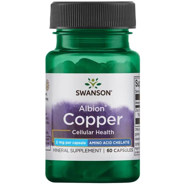 Swanson Albion Copper, 2mg - 60 Caps - Lilly's Pharmacy
