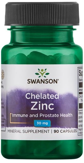 Swanson Albion Zinc, 30mg - 90 Caps - Lilly's Pharmacy