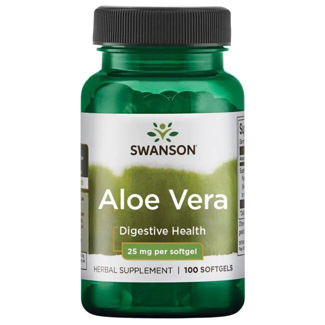 Swanson Aloe Vera, 25mg - 100 softgels - Lilly's Pharmacy